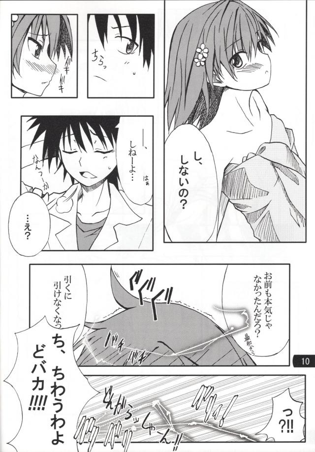 いつもちょっかいをかけてくる美琴にもしかしてお前俺のことが好きなの？とついに言ってしまった当麻が、急にしおらしくなった美琴とラブホに行くことに！？風呂上がりでバスタオル一枚の美琴がそわそわしながら告白してきて、ついに結ばれて何度もいちゃラブ中出しセックスしてしまう！