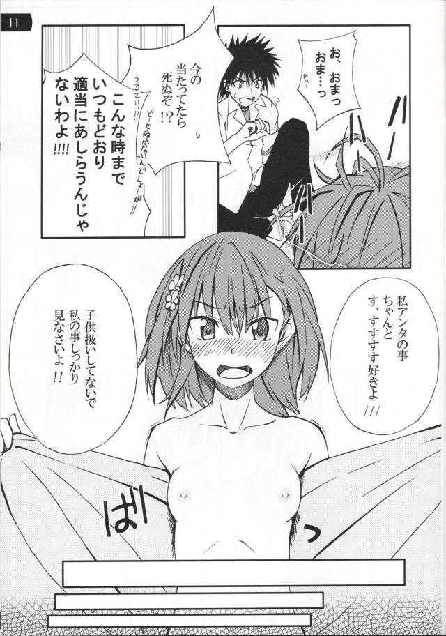 いつもちょっかいをかけてくる美琴にもしかしてお前俺のことが好きなの？とついに言ってしまった当麻が、急にしおらしくなった美琴とラブホに行くことに！？風呂上がりでバスタオル一枚の美琴がそわそわしながら告白してきて、ついに結ばれて何度もいちゃラブ中出しセックスしてしまう！