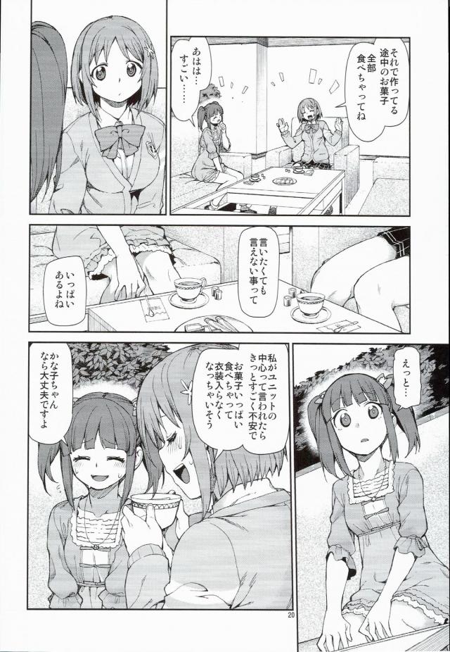 なんとなく違和感を感じてプロデューサーにまゆと別れたのか聞いてみたら全然そんなことはなかった。ホテルの部屋でプロデューサーと激しく中出しセックスをしてぐったりしているまゆの写真を撮った智絵里が…！