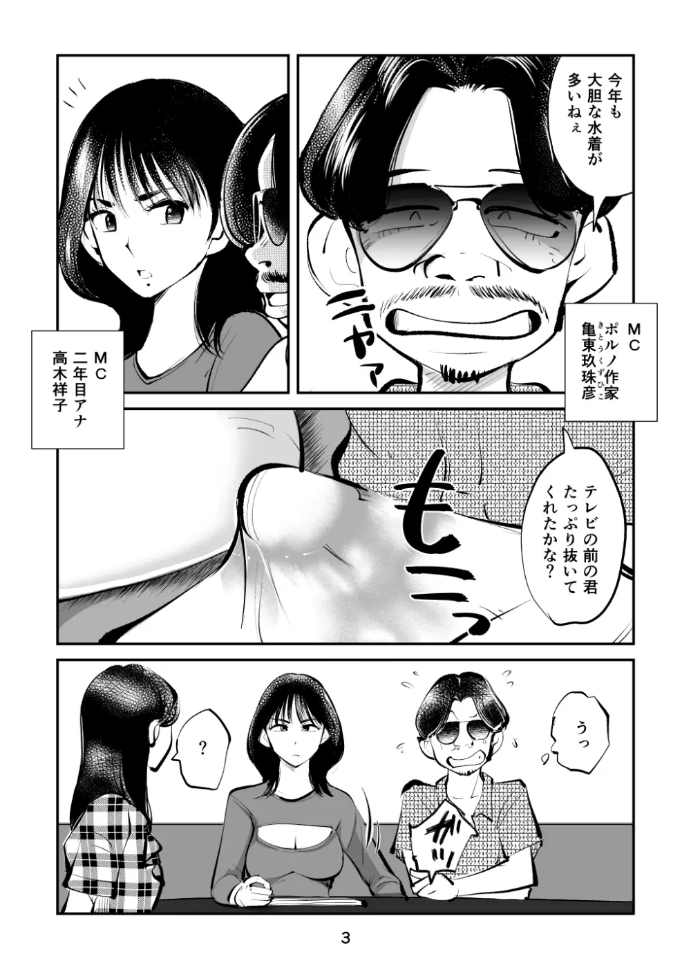 金玉を潰した女子アナ