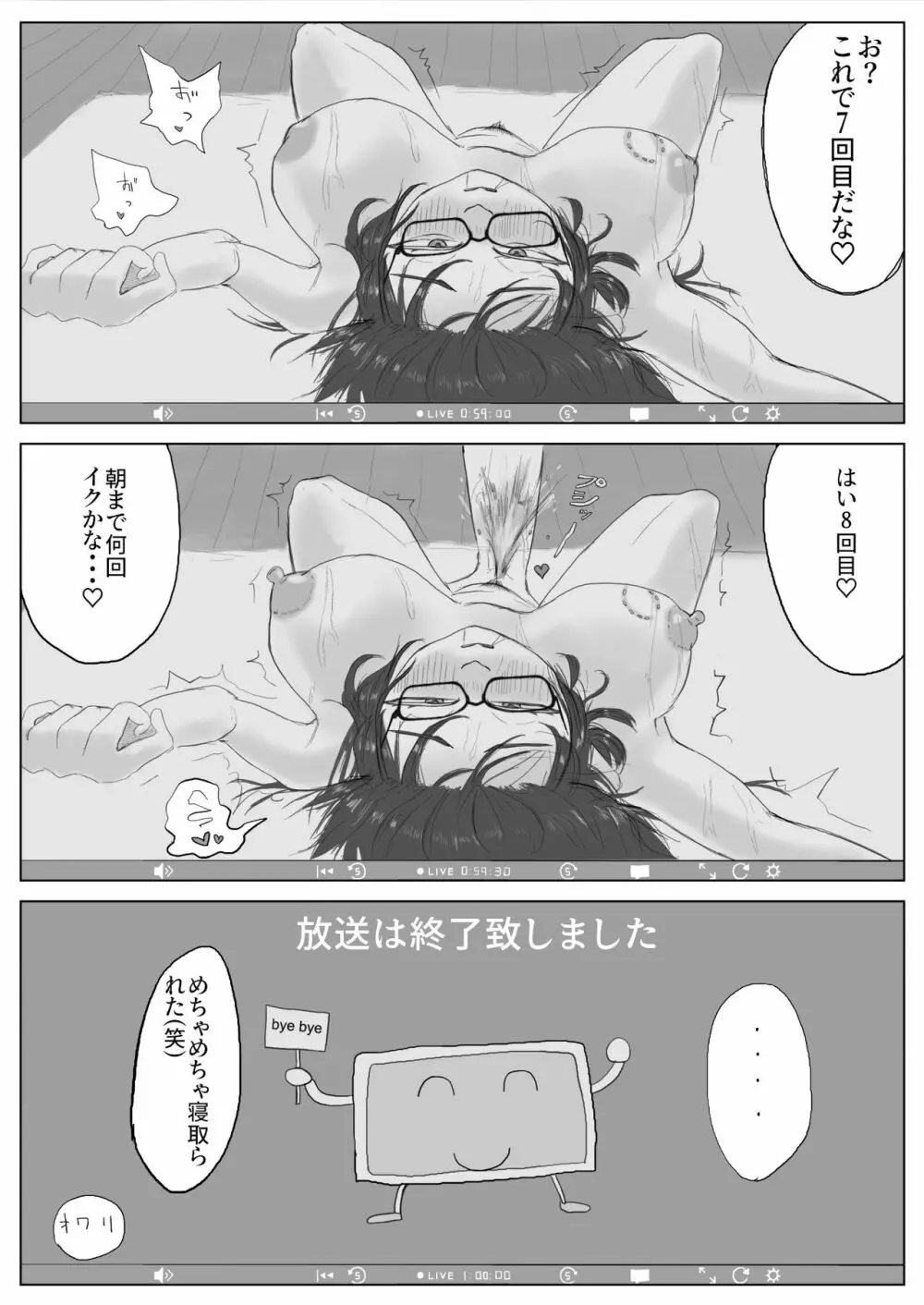 地味子ちゃんのntrれ生放送