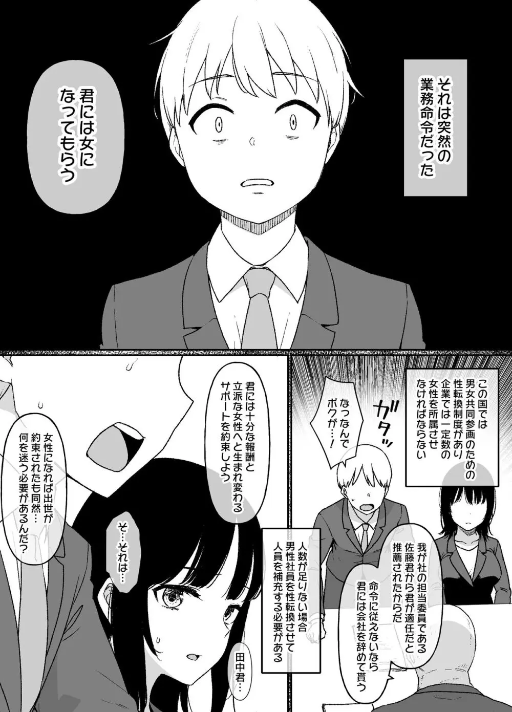 女体化制度のある会社