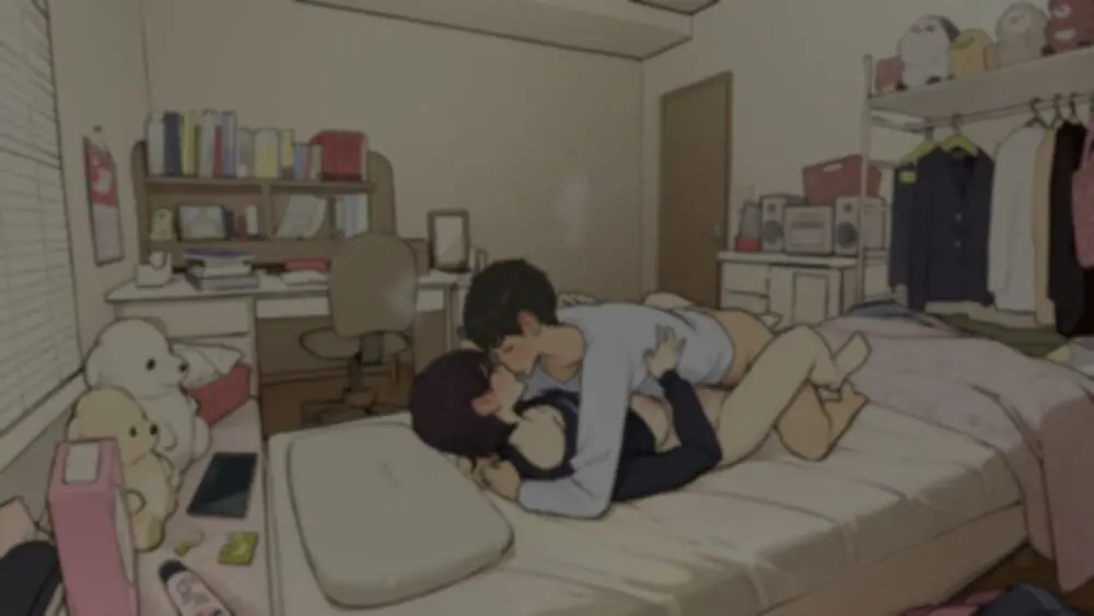 家族在宅中でも自分の部屋でなんとかセックスする学生時代