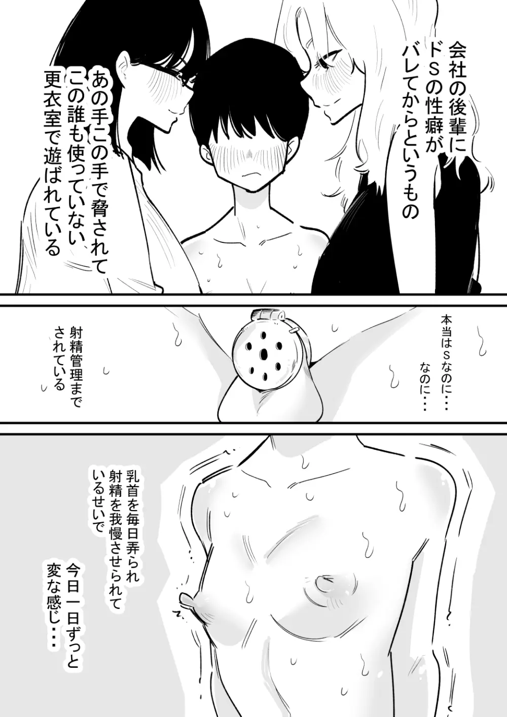 後輩二人に乳首開発されたマゾ先輩の一日